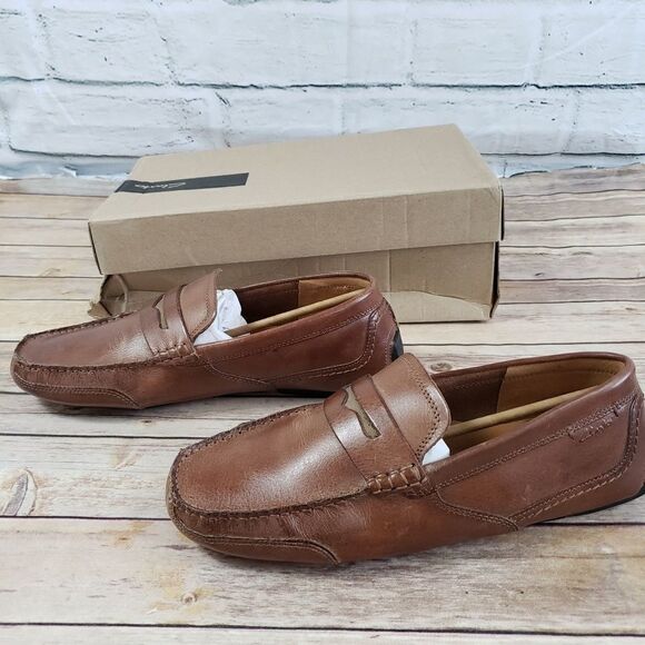 Clark's Ashmont Way Cognac Leather slip on loafer - Picture 3 of 7